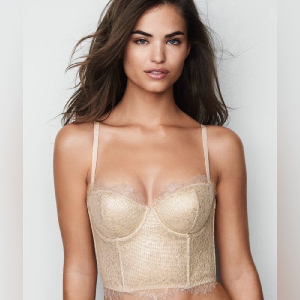 Victoria's Secret Shimmering Silver Corset